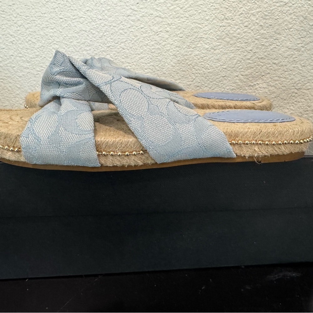 Coach Charli Sig  Espadrilles - 7.5 Blue- Like New - Picture 6 of 8